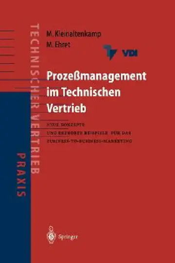 Cover of Prozeßmanagement Im Technischen Vertrieb
