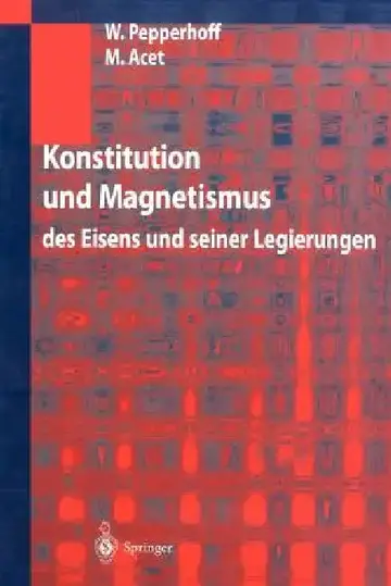 Cover of Konstitution Und Magnetismus