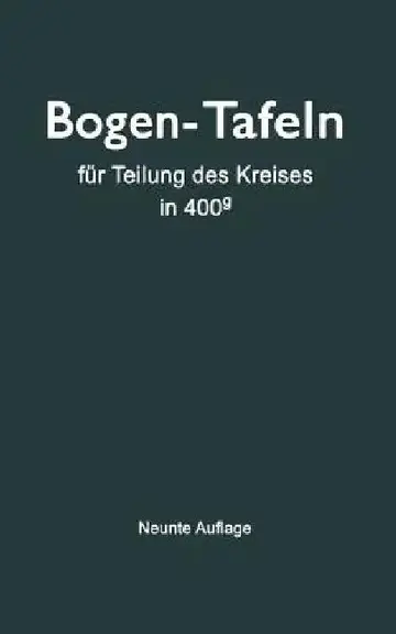 Cover of Taschenbuch Zum Abstecken Von Kreisbogen