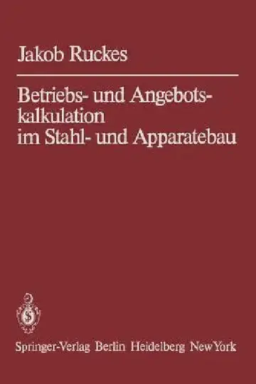 Cover of Betriebs- Und Angebotskalkulation Im Stahl- Und Apparatebau
