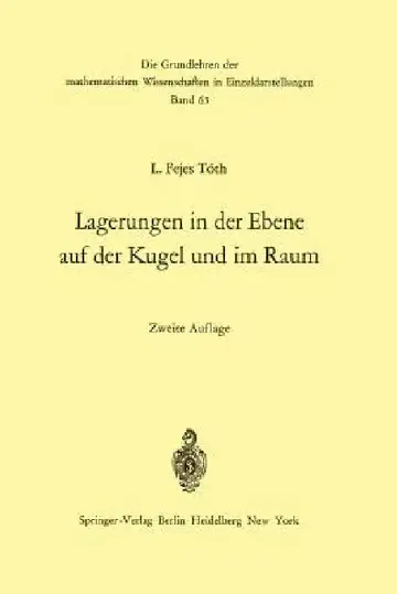 Cover of Lagerungen in Der Ebene Auf Der Kugel Und Im Raum