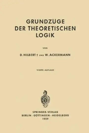 Cover of Grundzüge Der Theoretischen Logik