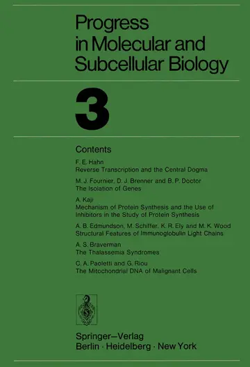 Cover of Progress in Molecular and Subcellular Biology 3