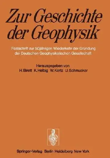 Cover of Zur Geschichte Der Geophysik