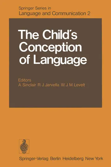 Cover of The Child’s Conception of Language
