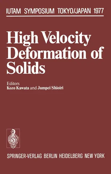 Cover of High Velocity Deformation of Solids