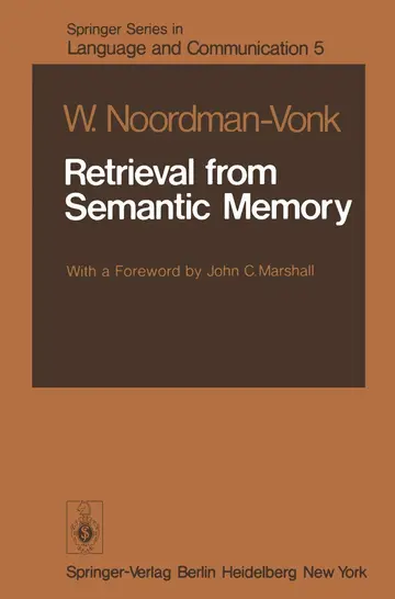 Cover of Retrieval from Semantic Memory