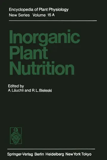 Cover of Inorganic Plant Nutrition