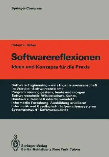 Cover of Softwarereflexionen