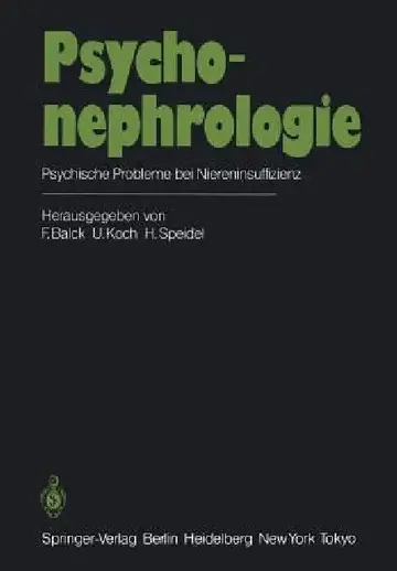 Cover of Psychonephrologie