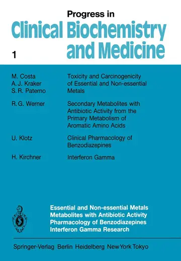 Cover of Essential and Non-essential Metals Metabolites with Antibiotic Activity Pharmacology of Benzodiazepines Interferon Gamma Research