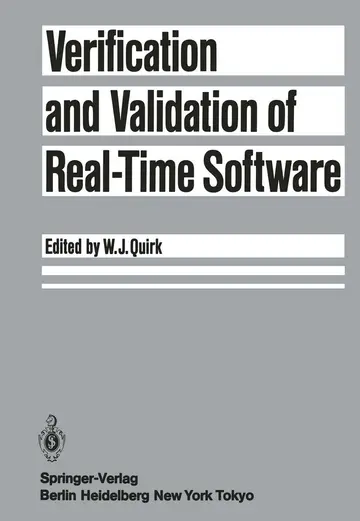 Cover of Verification and Validation of Real-Time Software