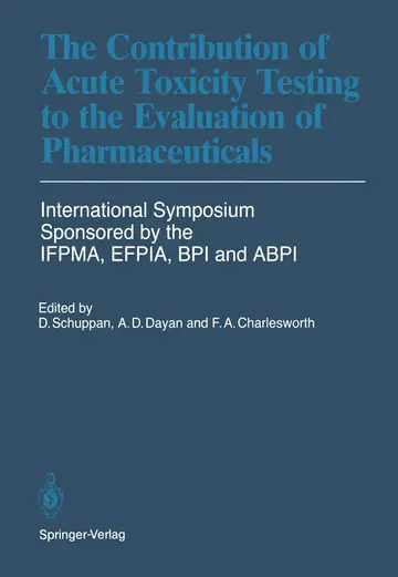 Cover of The Contribution of Acute Toxicity Testing to the Evaluation of Pharmaceuticals