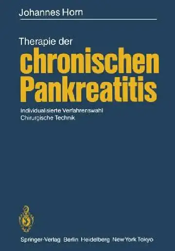 Cover of Therapie Der Chronischen Pankreatitis