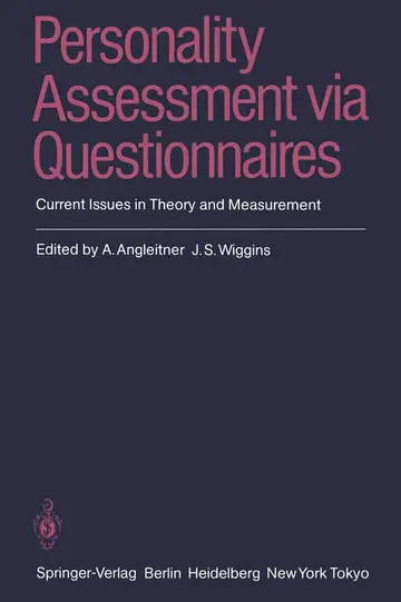 Cover of Personality Assessment via Questionnaires