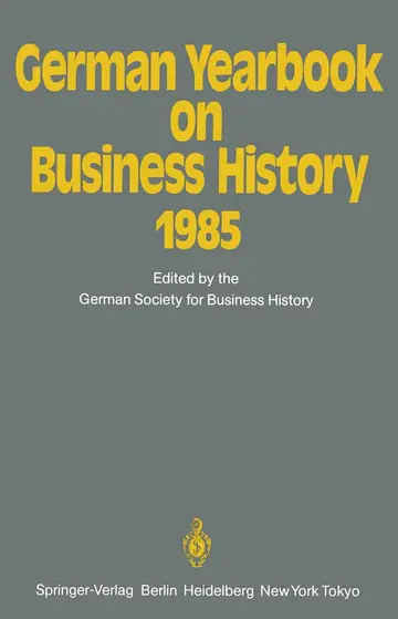 Cover of German Yearbook on Business History 1985