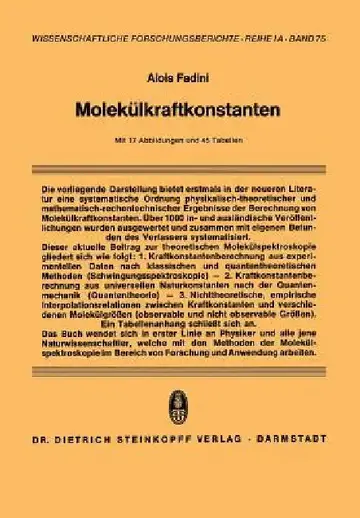 Cover of Molekülkraftkonstanten