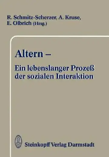 Cover of Altern -- Ein Lebenslanger Prozeß Der Sozialen Interaktion