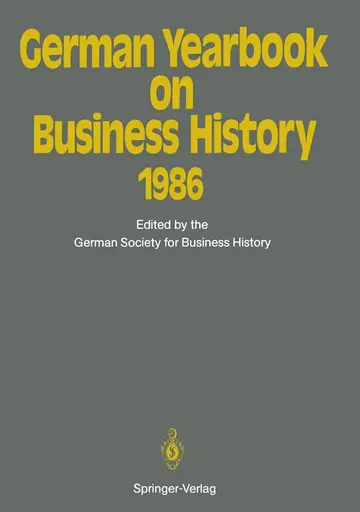 Cover of German Yearbook on Business History 1986
