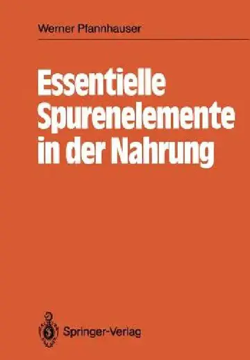 Cover of Essentielle Spurenelemente in Der Nahrung