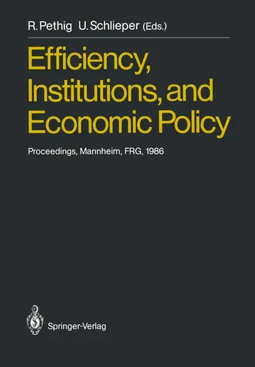 Cover of Efficiency, Institutions, and Economic Policy