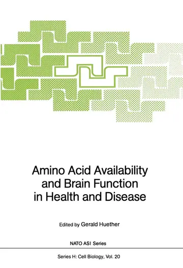 Cover of Amino Acid Availability and Brain Function in Health and Disease