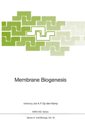 Cover of Membrane Biogenesis