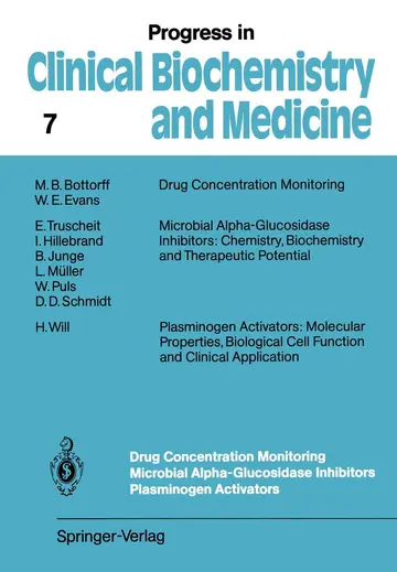Cover of Drug Concentration Monitoring Microbial Alpha-glucosidase Inhibitors Plasminogen Activators