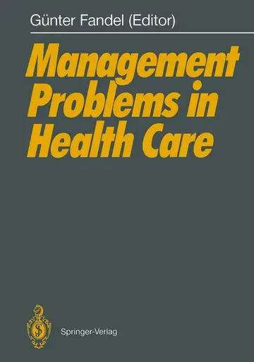 Cover of Management Problems in Health Care