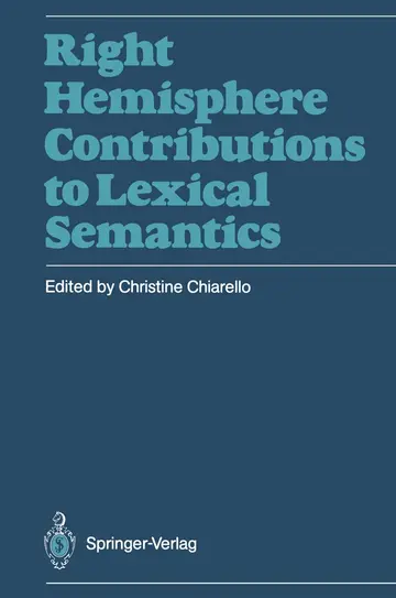 Cover of Right Hemisphere Contributions to Lexical Semantics