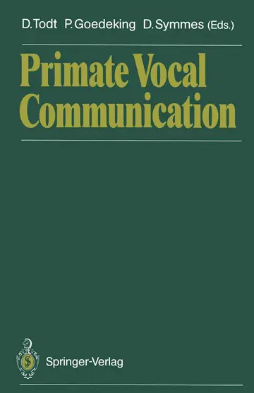 Cover of Primate Vocal Communication