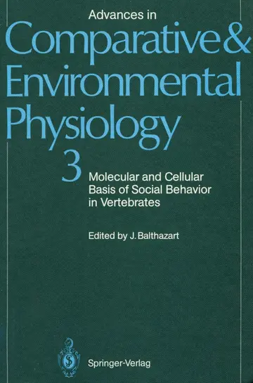 Cover of Molecular and Cellular Basis of Social Behavior in Vertebrates
