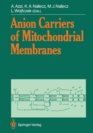 Cover of Anion Carriers of Mitochondrial Membranes