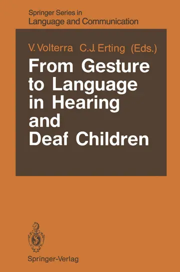 Cover of From Gesture to Language in Hearing and Deaf Children