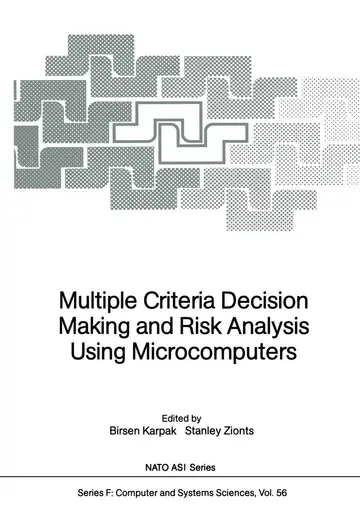 Cover of Multiple Criteria Decision Making and Risk Analysis Using Microcomputers