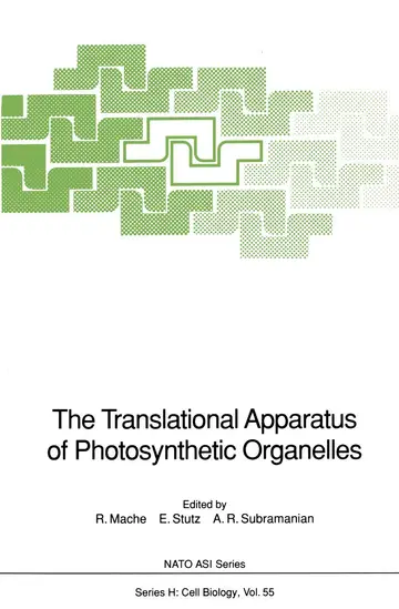 Cover of The Translational Apparatus of Photosynthetic Organelles