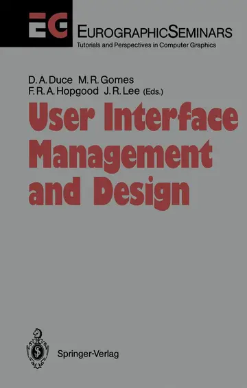 Cover of User Interface Management and Design