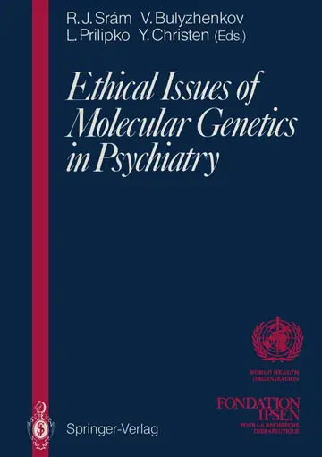 Cover of Ethical Issues of Molecular Genetics in Psychiatry