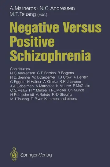 Cover of Negative Versus Positive Schizophrenia
