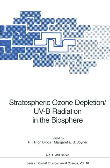 Cover of Stratospheric Ozone Depletion/UV-B Radiation in the Biosphere