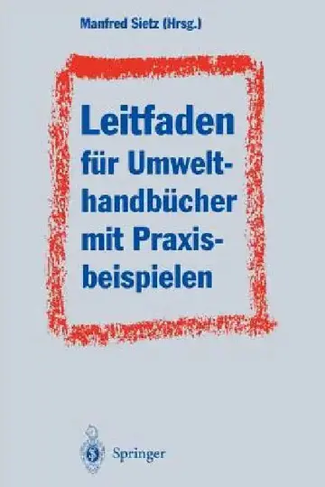 Cover of Leitfaden Für Umwelthandbücher Mit Praxisbeispielen