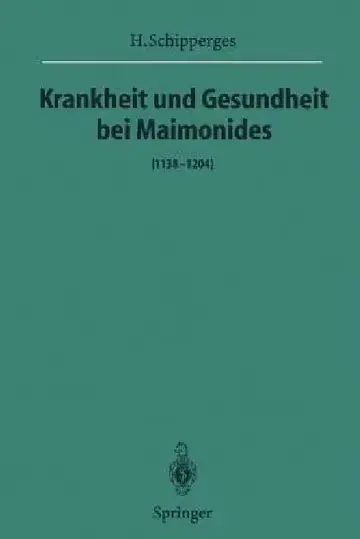 Cover of Krankheit Und Gesundheit Bei Maimonides