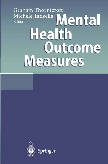 Cover of Mental Health Outcome Measures