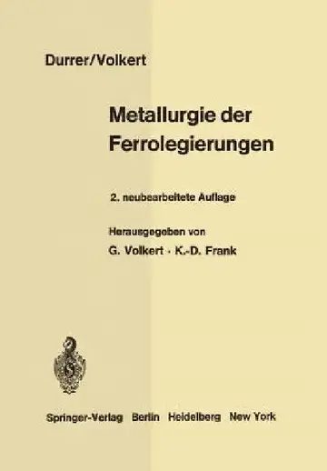 Cover of Metallurgie Der Ferrolegierungen