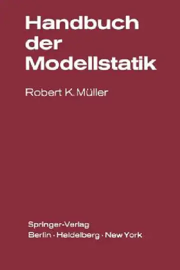 Cover of Handbuch Der Modellstatik