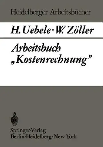 Cover of Arbeitsbuch "Kostenrechnung"