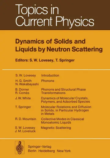 Cover of Dynamics of Solids and Liquids by Neutron Scattering