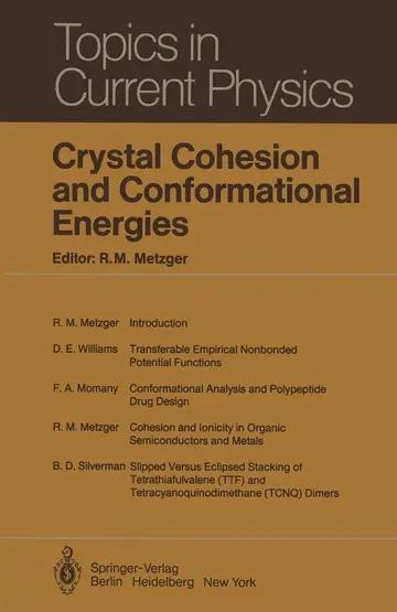 Cover of Crystal Cohesion and Conformational Energies