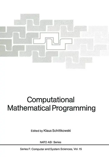 Cover of Computational Mathematical Programming
