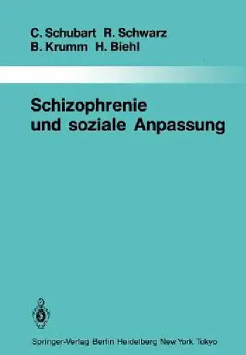 Cover of Schizophrenie Und Soziale Anpassung